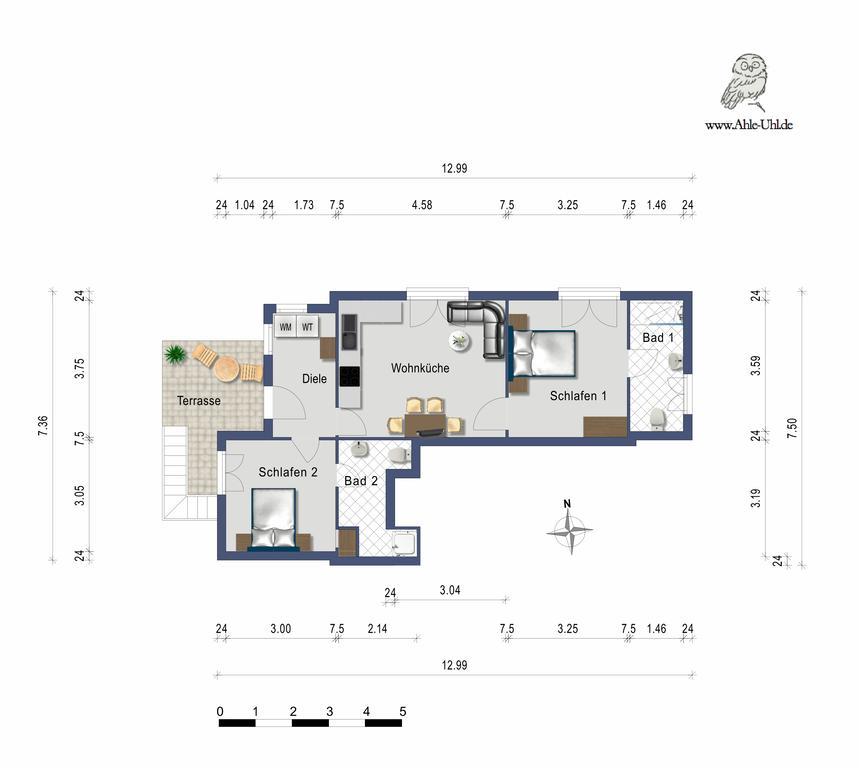 Apartamento Ahle Uhl Honningen  Exterior foto